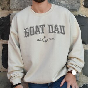 boat dad custom year established boating sweatshirt