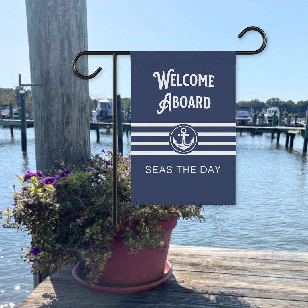 Personalized Boating Garden Flag - Welcome To Our Boat Relax And Unwind main image 1