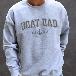 boat dad custom year established boating sweatshirt
