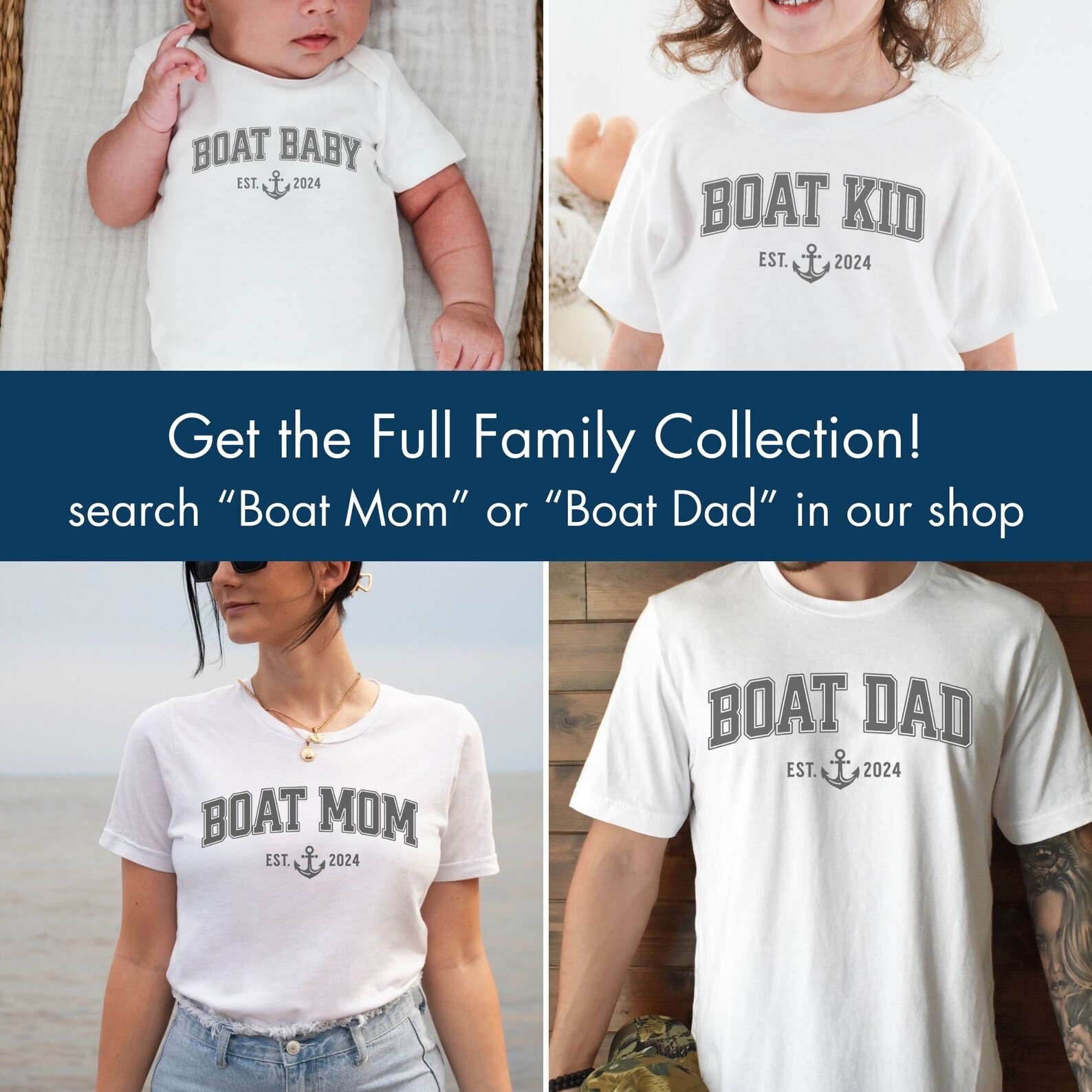 White Tugboat Baby Shirt and Blue Shorts Set