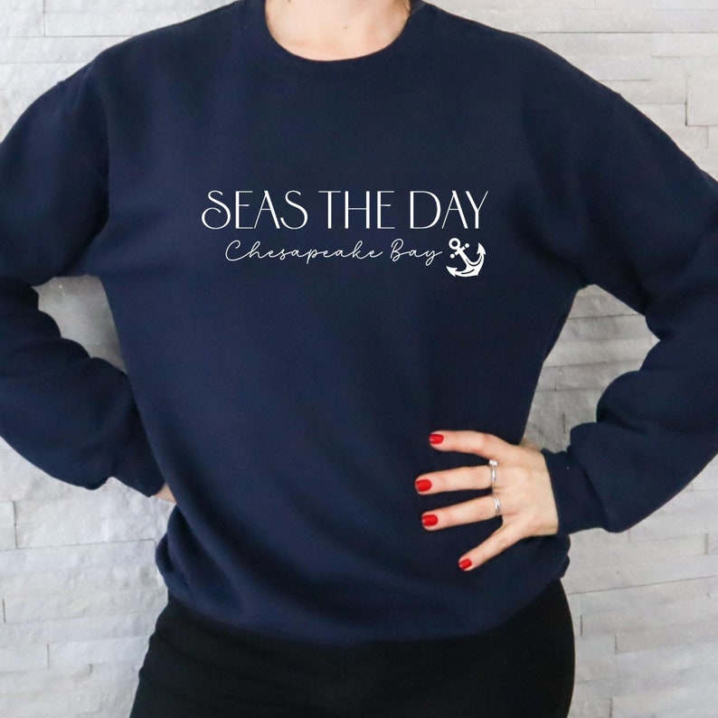 custom nautical boat name and location sweatshirt for boaters