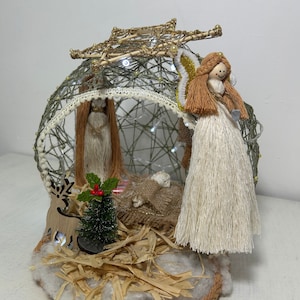 Hand-crafted Nativity Scene