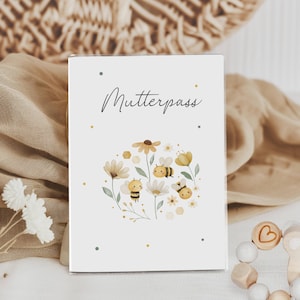 Mutterpasshülle Bienenland, Hülle für den Mutterpass, Hülle Mutterpass, Geschenk zur Schwangerschaft, Mutterpass Geschenk, Schwangerschaft