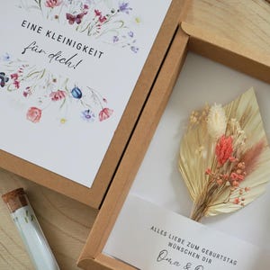 Geschenkschachtel Geburtstag, Geldgeschenk, Happy Birthday, verschenken, Geburtstag, Geld verschenken Trockenblume, Geschenkbox Geburtstag