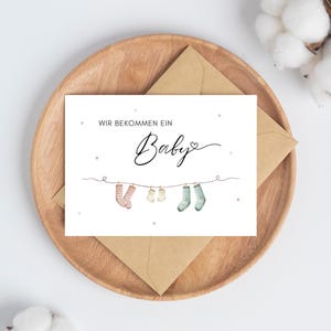 Schwangerschaft verkünden Karte, Schwangerschaftsverkündung Socke, Wir bekommen ein Baby, Ihr werdet Oma und Opa, Schwangerschaftsverkündung