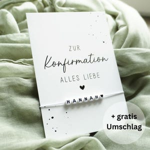 Karte zur Konfirmation personalisiert, Konfirmation Karte mit Namen & Briefumschlag, moderne Konfirmationskarte mit Name, Glückwunschkarte