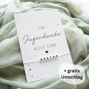 Karte zur Jugendweihe personalisiert, Jugendweihe Karte mit Namen & Briefumschlag, Jugendweihe mit Name, Glückwunschkarte Jugendweihe Junge