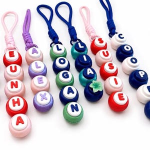 Custom Modular Fidget Keychain | Personalized Name ClickTag Backpack Charm | Mechanical Clicker