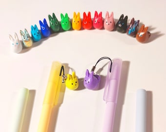 Cute little handmade clay bunny fineliners