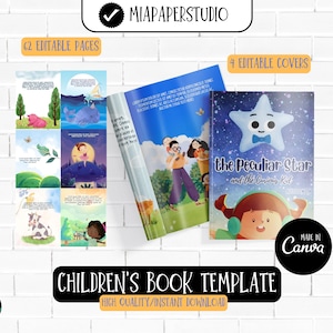 Modèle de livre pour enfants modifiable pour KDP l Modèle de livre d'images pour enfants 8,5 x 11 pour KDP l Livre modifiable Canva l Modèle de livre Kindle d'Amazon