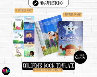 Kids Picture Book Canva Template l 8.5x11 Canva Editable KDP l Booklet for Kids l Instant Download