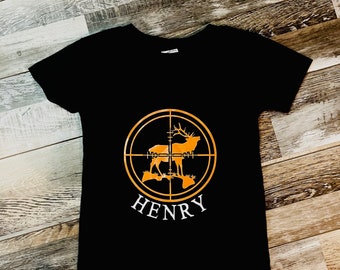 Personalized Hunting Onesie/T-Shirt - Hunting Baby Onesie - Western Baby Clothing - Baby - Baby Shower Gift - Baby Boy - Baby Girl - Elk