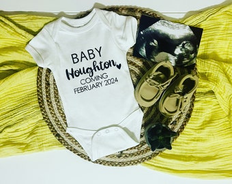 Personalized Baby Announcement Onesie