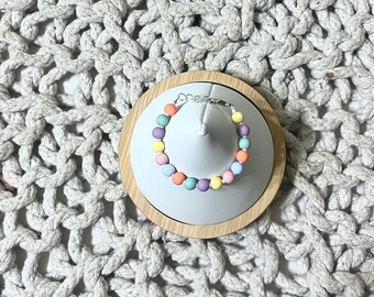 Hand Beaded Pastel Spring Easter Bracelet For Baby / Toddler / Child / Adult | Western Baby Bracelet | Baby Shower Gift | Easter Gift