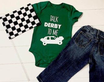 Demolition Derby Baby or Toddler Onesie - Talk Derby To Me  -Demolition Derby - Baby Shower Gift - Baby Boy - Baby Girl