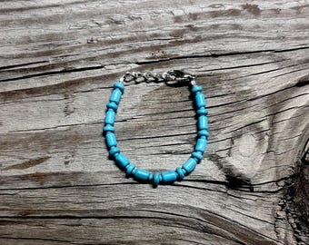 Hand Beaded Turquoise Bracelet For Baby / Toddler / Child / Adult | Western Baby Bracelet | Baby Shower Gift | Baby Bracelet