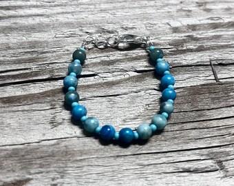 Hand Beaded Turquoise Jade Bracelet For Baby / Toddler / Child / Adult | Western Baby Bracelet | Baby Shower Gift | Baby Bracelet