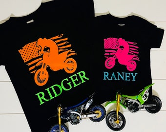 Personalized Dirt Bike Onesie/T-Shirt - Motocross Baby Onesie - Baby Clothing - Baby - Baby Shower Gift - Toddler - Baby Girl - Baby Boy