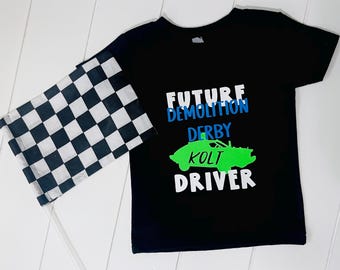 Demolition Derby Baby or Toddler Onesie or TShirt - PERSONALIZED - Baby Clothing - Baby - Baby Shower Gift - Baby Boy - Baby Girl