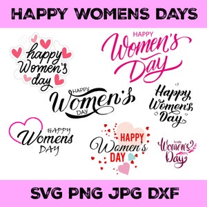 Festa della donna SVG Felice Giornata internazionale della donna 2024 Svg Png, Donne 8 marzo Svg Png Download digitale