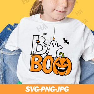 Boo SVG, Halloween SVG, Ghost SVG, Spooky Svg, Pumpkin Svg, Spider Web Svg, Bat Svg, Png, Svg File for Cricut, Sublimation Downloads