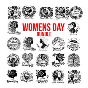 Women&#39;s Day SVG Bundle | International Women&#39;s Day PNG | Feminist Clipart | Girl Power Cut File | Digital Download for Cricut & Sublimation