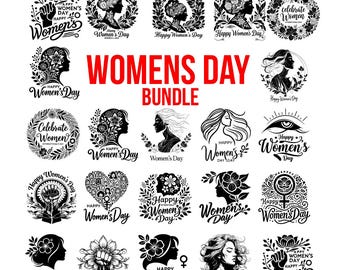 Women's Day SVG Bundle | International Women's Day PNG | Feminist Clipart | Girl Power Cut File | Digital Download for Cricut & Sublimation