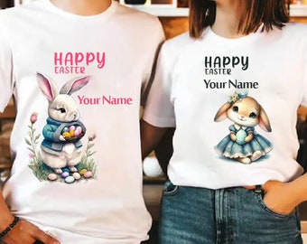 Happy Easter Bunny With Name's Personalized Happy Easter candy Peeps Plush Easter Eggs Easter Sunday Digital Download SVG