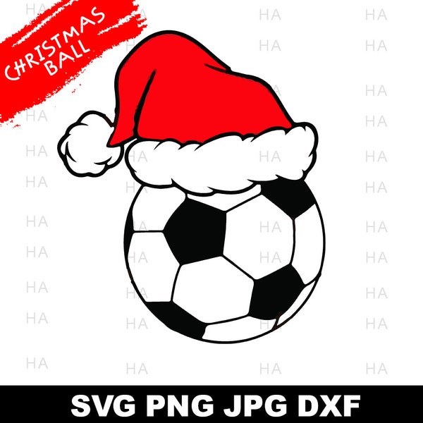 Diseño de sublimación de Navidad SVG de fútbol navideño, Feliz Navidad Png, Fútbol navideño Png, Descarga de Navidad Png Fútbol navideño
