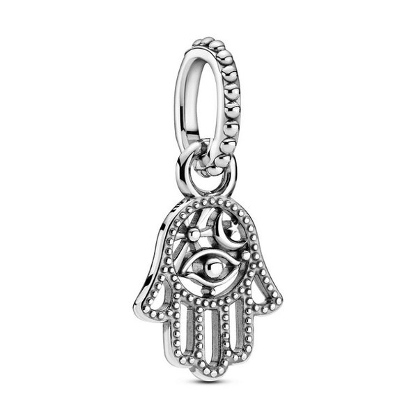 New Pandora Protective Hamsa Hand Dangle Charm Trending Silver Charms for Women Unique Birthday and Anniversary Jewellery Idea For Women's