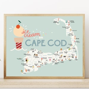 Mapa de heladerías en Cape Cod