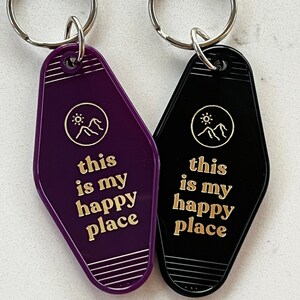Retro Key Chains - Happy Place