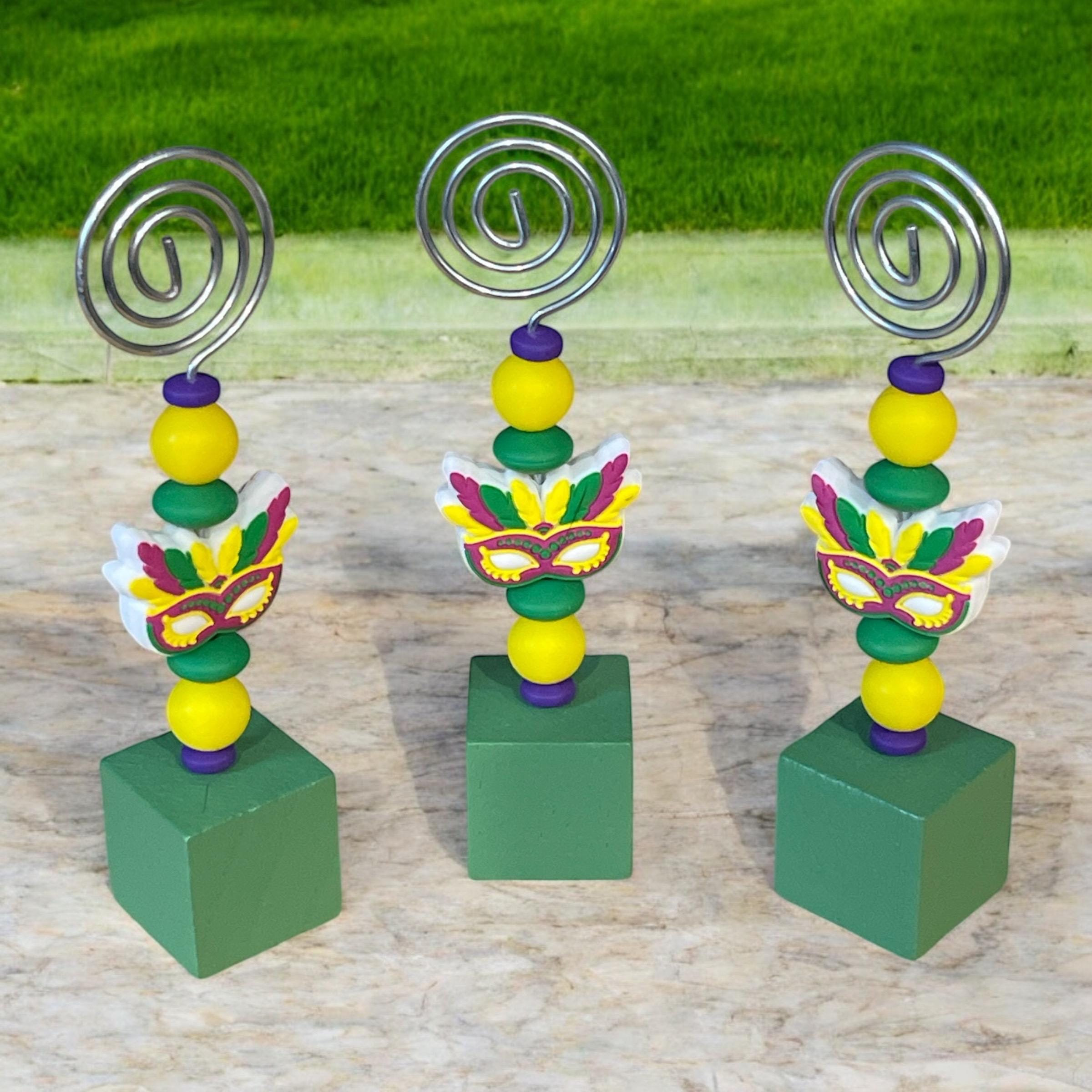 Colorful Mardi Gras Mask Photo Clips - Unique Event Decor - Thumbnail 2