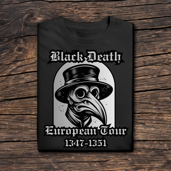 Black Death Shirt, Plague Doctor Shirt, Horror Shirt, Gothic Shirt, Band Shirt, Gothic Band Shirt, Medieval Shirt, Plague Shirt, Dark Art