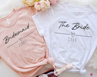 Bachelorette Party Shirt, Custom Name Bachelorette Party Shirt, Personalized Bridesmaid Party Group Shirt, Team Bride Shirt, Bride Squad Tee