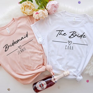 Bachelorette Party Shirt, Custom Name Bachelorette Party Shirt, Personalized Bridesmaid Party Group Shirt, Team Bride Shirt, Bride Squad Tee
