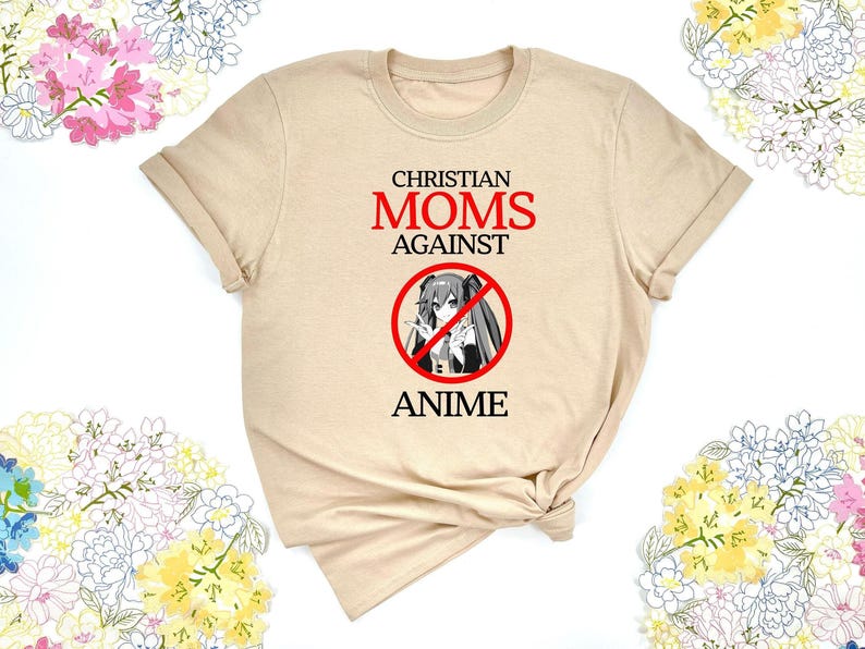 Camiseta de Madres Cristianas Contra el Anime, Camiseta de Anime, Camiseta de Mamá Cristiana, Camiseta Divertida de Anime, Camiseta Divertida con Meme, Regalo para Jugadores imagen 2