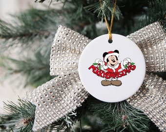 Décoration de joyeux Noël, décoration Mickey Disney, souvenir de famille, souvenir de vacances Disney, décoration d'arbre de Noël, cadeau de Noël