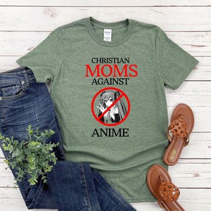Camiseta de Madres Cristianas Contra el Anime, Camiseta de Anime, Camiseta de Mamá Cristiana, Camiseta Divertida de Anime, Camiseta Divertida con Meme, Regalo para Jugadores imagen 4