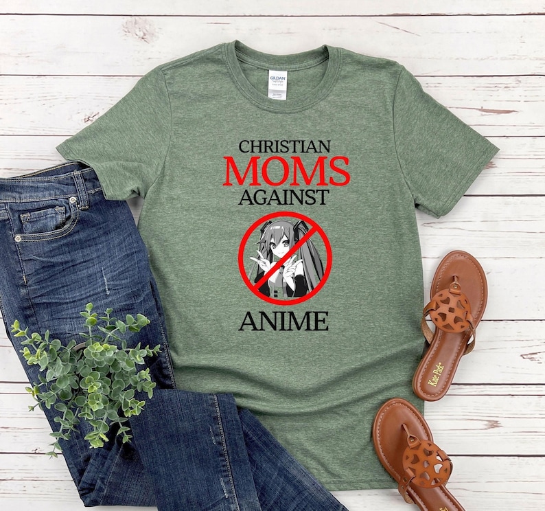 Camiseta de Madres Cristianas Contra el Anime, Camiseta de Anime, Camiseta de Mamá Cristiana, Camiseta Divertida de Anime, Camiseta Divertida con Meme, Regalo para Jugadores imagen 4