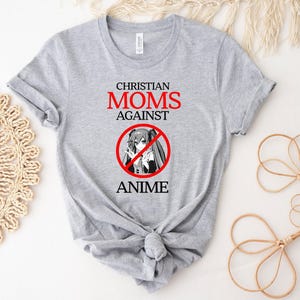 Camiseta de Madres Cristianas Contra el Anime, Camiseta de Anime, Camiseta de Mamá Cristiana, Camiseta Divertida de Anime, Camiseta Divertida con Meme, Regalo para Jugadores imagen 3