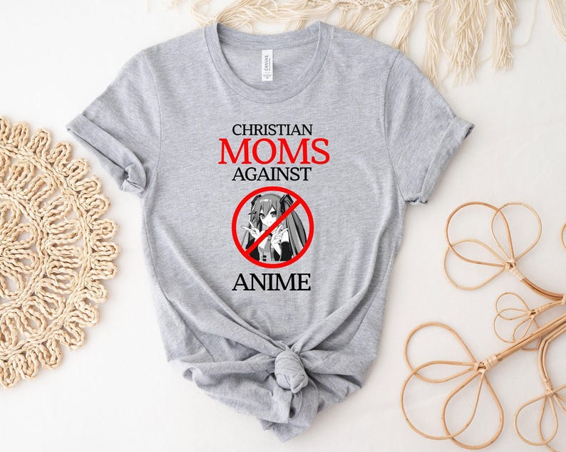 Camiseta de Madres Cristianas Contra el Anime, Camiseta de Anime, Camiseta de Mamá Cristiana, Camiseta Divertida de Anime, Camiseta Divertida con Meme, Regalo para Jugadores imagen 3