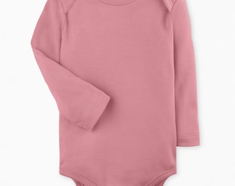 Organic Cotton Long Sleeve Baby Bodysuit | Hypoallergenic Onesie
