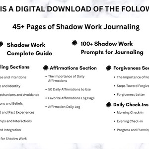 Shadow Work Journal Pages, 100+ Shadow Work Journal Prompts, Printable ...