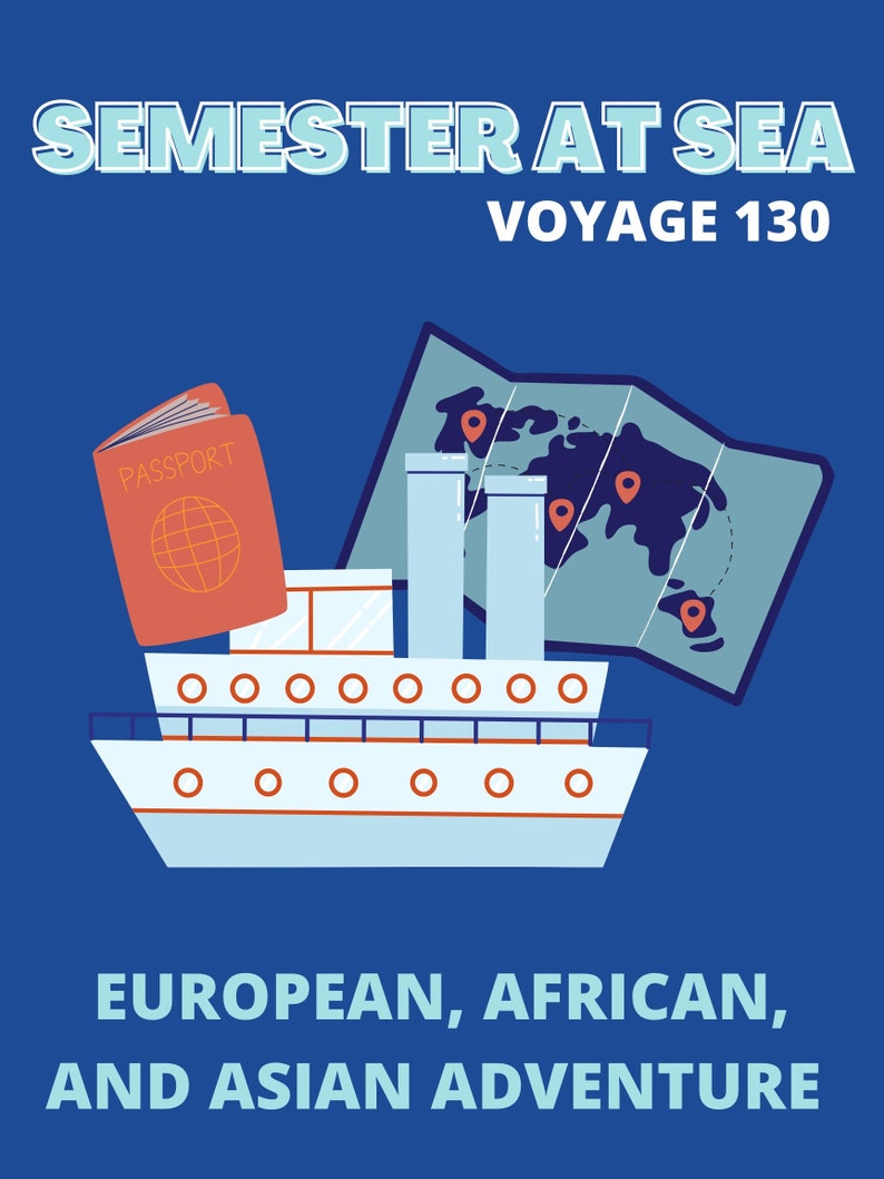 Semester at Sea Voyage Poster Customizable Etsy