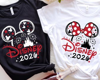 Custom Disney 2026 Shirt,Disneyland Castle 2026 Shirts,Disneyworld 2026 Tshirt,Disney 2026 Trip Shirt, Disney Family Matching Funny Shirt