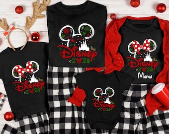 Disney Christmas 2026 Custom Shirt,Custom Disney Christmas Tshirt,Disney Christmas Trip Tee,Disney Family Matching Christmas Shirts,Xmas Tee