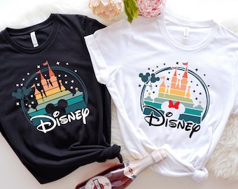 Disney Castle Colorful Shirts,Custom Disney Castle Tshirt,Disneyland Castle Shirt,Disney Family Vacation Shirts,Disney Castle Family Tshirts