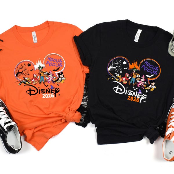 Disney Hocus Pocus Halloween Shirts,Disney Character Halloween Tshirts,Disney 2026 Halloween Tshirt,Disney Family Vacation Halloween Shirt