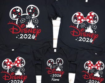 Custom Disney 2026 Shirt,Disneyland Castle 2026 Shirts,Disneyworld Tshirt,Disney 2026 Trip Shirt, Disney Family Matching Shirt,Disney Tee